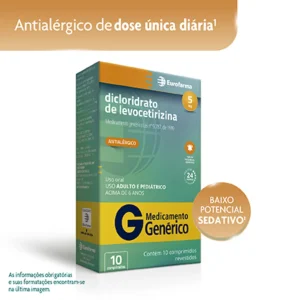 Levocetirizina 5mg 10 comprimidos revestidos