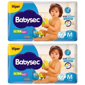 Fralda babysec ultrasseco hiper m 68 unidades
