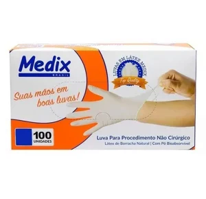 Luva de procedimento medix latex p 100 unidades