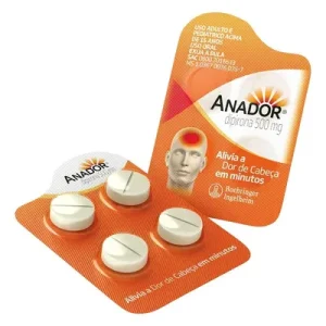 Anador 500mg envelope 4 comprimidos